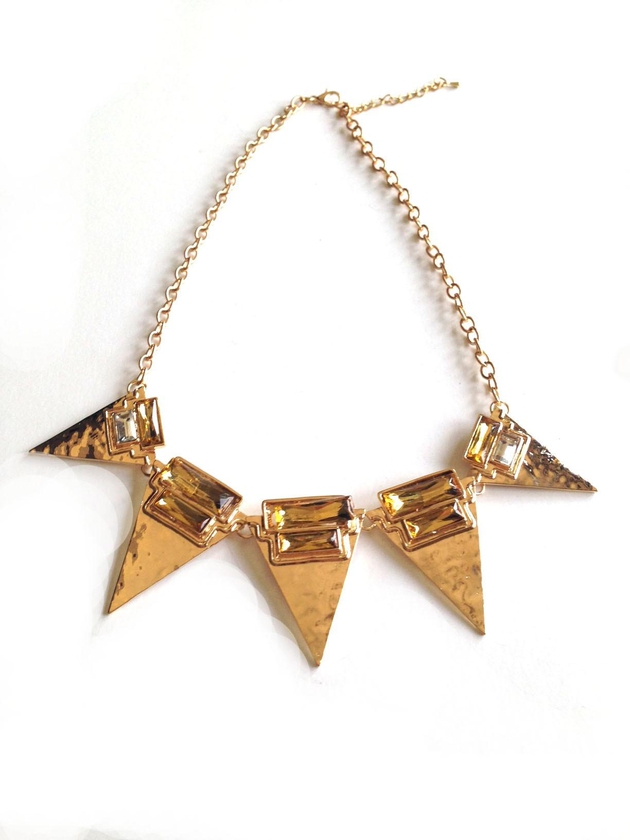 Hammered spikes necklace