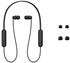 سماعة WI-C100-B بلوتوث لاسلكية داخل الاذن WI-C100 مع ميكروفون مدمج من سوني، اسود أسود
