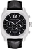 Michael Kors Men's Black Dial Leather Band Chronograph Watch - MK8118