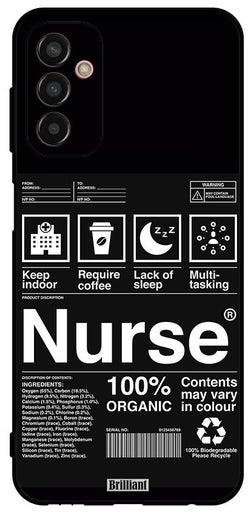 Protective Case Cover For Samsung Galaxy M13 Nurse Sticker Black/White