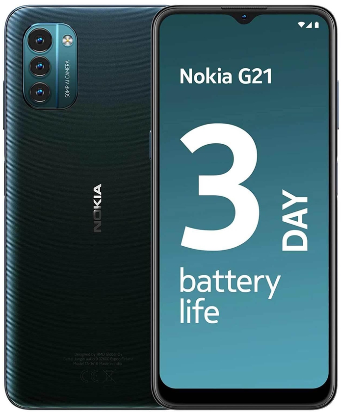 Nokia G21 - 6.5-inch 128/4GB Dual SIM 4G Mobile Phone - Nordic Blue