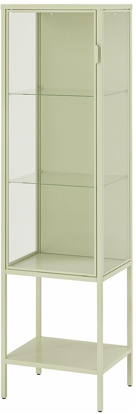 RUDSTA Glass-door cabinet - light green 42x37x155 cm