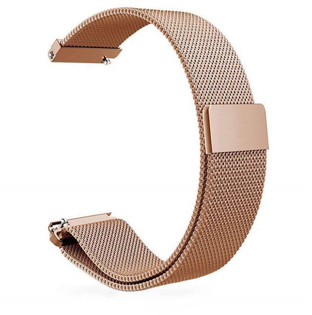 Stainless Steel Metal Strap Bands 22mm For Samsung Galaxy Watch 46mm- Rose Gold