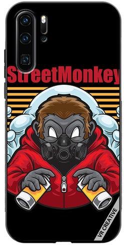 Protective Case Cover For Huawei P30 Pro Street Monkey Design Multicolour