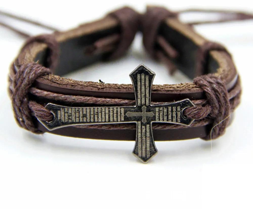 Fashion Leather Bracelet - Brown