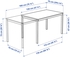 VANGSTA / TEODORES Table and 6 chairs - white/white 120/180 cm