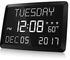 11.5" Large Led Digital Alarm Clock,12/24h Word Display