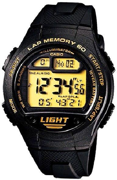Casio Lap Memory 60 Dual Time Mens Watch W-734-9AV