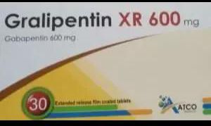 Gralipentin XR | Antiepileptic | 600 mg | 30 Tab
