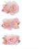 Flower Girl Hair Clips Set, KASTWAVE Lightweight Floral Hair Bow Accessories with Boutique Fully Lined Floral Hair Clip Rose Hair Bow Hairpins Flower Clip Barrettes for Baby Girl Gifts 3 PCS