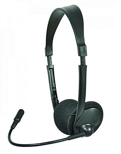 Atick 3.5mm Plug Headphone w/ Microphone - Black