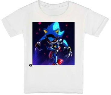 Video Game Sonic Printed T-Shirt White