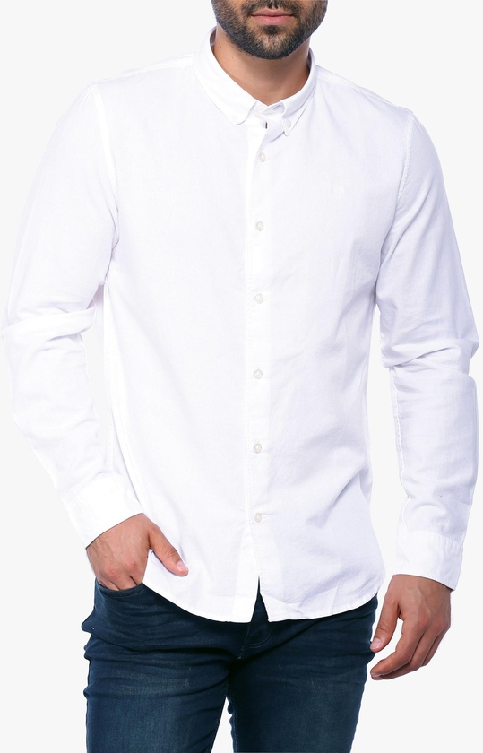 White Rattle River Oxford Slim Fit Shirt