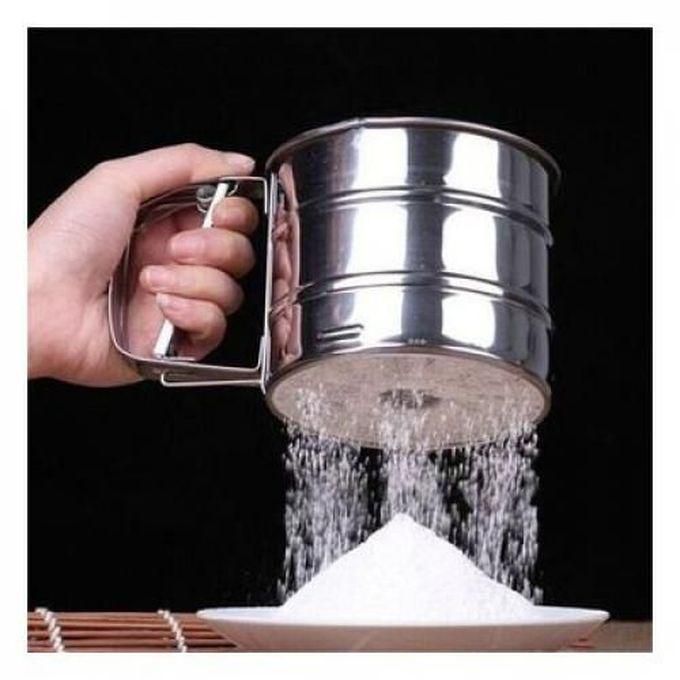 Stainless Steel Hand Flour Sifter - Silver