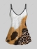 Plus Size 3D Leopard Animal Print Cold Shoulder T-Shirt - 5x | Us 30-32