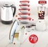 Buy 4 In 1 Bundle Kitchen Appliances 3 In 1 Blender, Kettle, Selecto Bowl & Heavy Dry Iron DBB10203