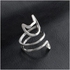 Eissely Cute Cat Silver Ring Women Girl Wrap Finger Ring Adjustable Jewelry Gift Silver