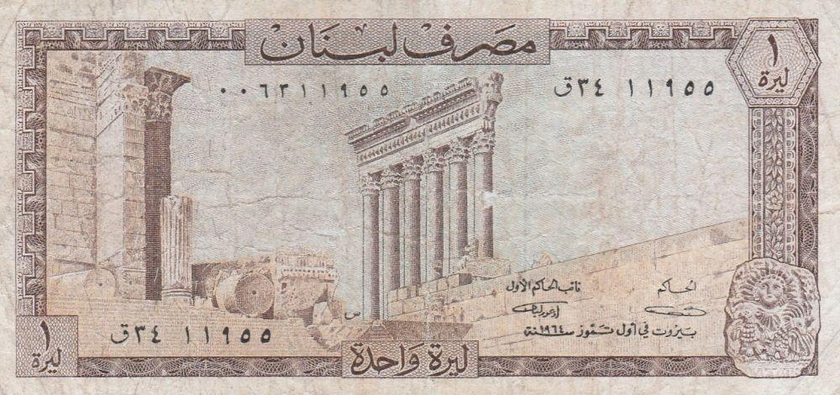 Lebanese pounds version of the year 1964 AD