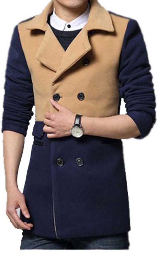 معطف أساسي رجالي طويل متعدد اللون ذو مقاس XL وبه 6 أزرار