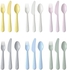 KALAS طقم أدوات تناول الطعام 18 قطعة - ألوان منوعة