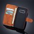DG.MING Retro Oil Side Horizontal Flip Case For Galaxy S10 E, With Holder & Card Slots & Wallet (Brown)