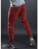 Contrast Trim Jogger Sports Athletic Pants - Red - L