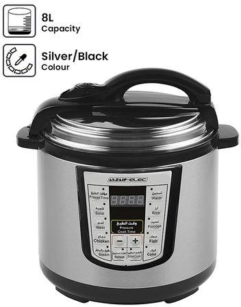 Portable Electric Pressure Cooker 8L 8 L 1200 W E04102 Silver/Black