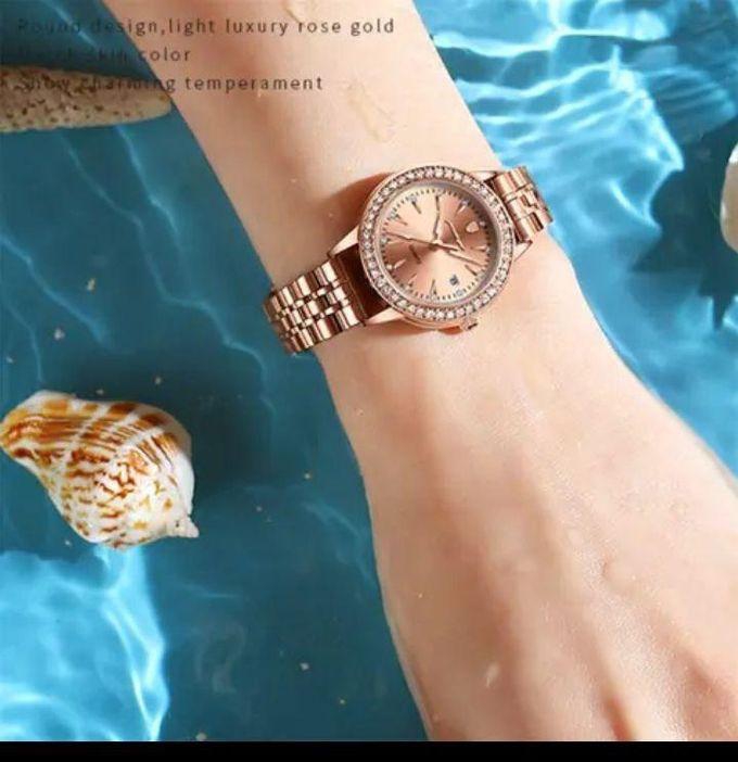 POEDAGAR Quality Stainless Steel Watch Strap Top Brand Waterproof Quartz Women's Wrist Watches P366