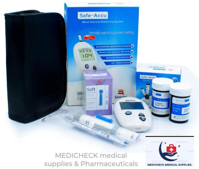 Sinocare Safe-Accu Blood Glucose Monitoring System +50 Test Strips & Lancets