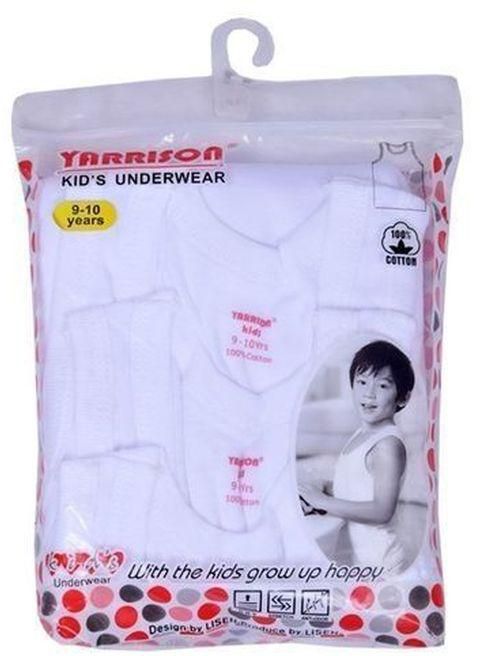 Yarrison 3-in-1 Kids Underwear For Boys - White