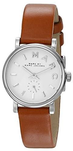 Marc by Marc Jacobs Women's White Dial Leather Band Watch - Mbm1270, Analog Display, Quartz Movement