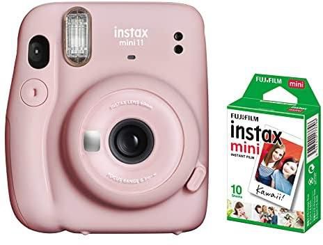 Fujifilm Instax Mini 11 Instant Camera + 1 Pack Film- Blush Pink