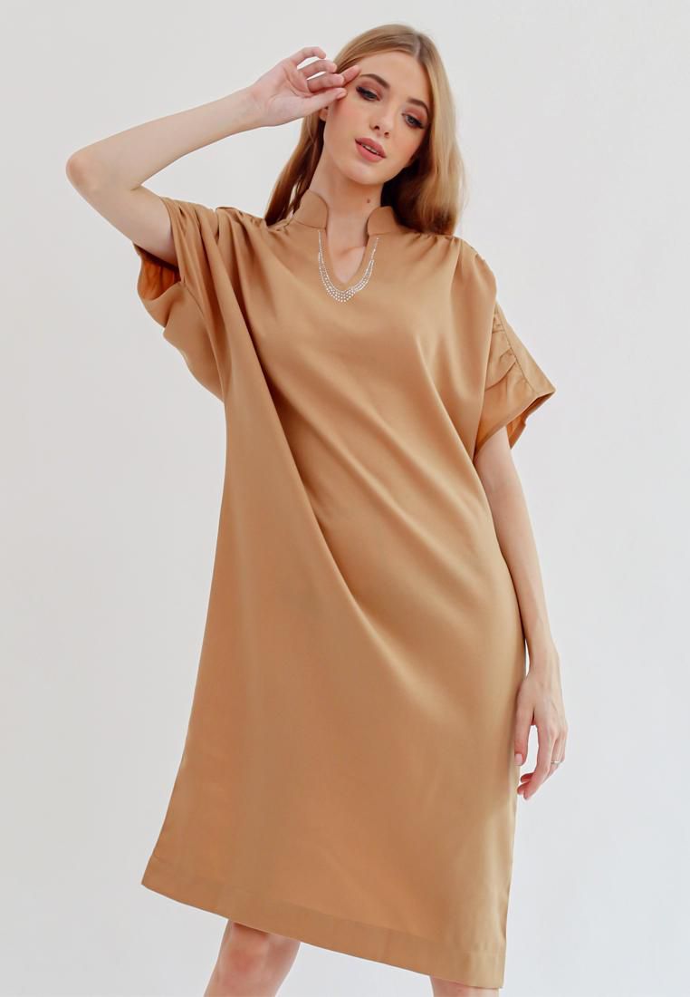 Gobindpal Sophistix Cairi Loose Dress - 4 Sizes (Beige)