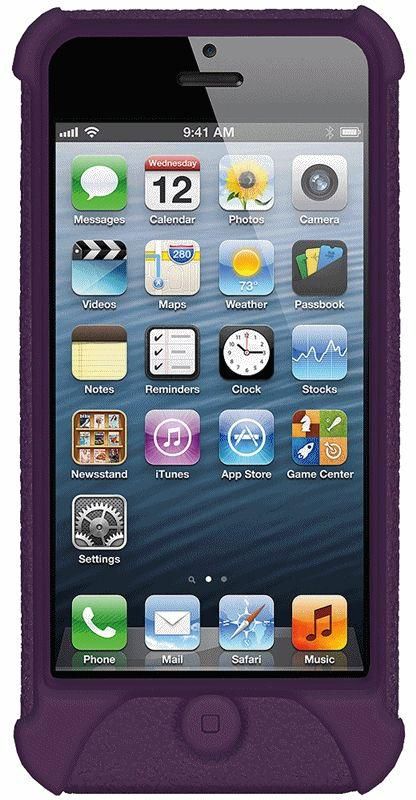 Amzer Silicone Skin Jelly Case Cover for iPhone 5 5S [Purple]