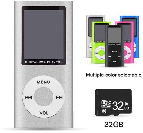 Generic Portable MP4 Player + 32GB TF Ca1.8" LCD MP3 Music Media Video FM Radio Game Movie E-Book Player - intl (Silver) DNSHOP