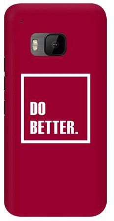 Snap Classic Series Do Better. Printed Case Cover For HTC One M9 Pink/White