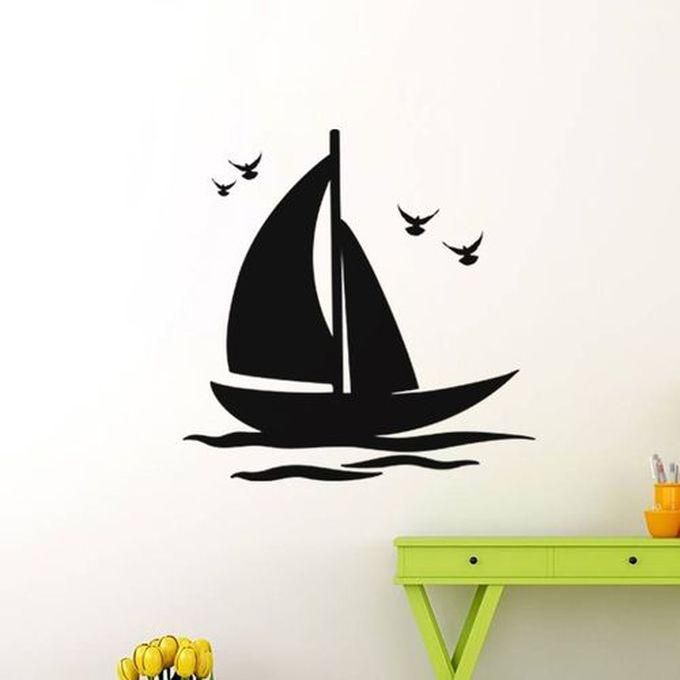 Decorative Wall Sticker - Boat And Birds