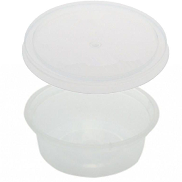Mayleehome 60ml PP Microwavable Round Containers With Lids Clear 10pcs
