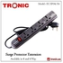 Tronic 4-Way PORT Socket Power Extension Cable 3m