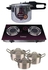 Kitchen Essential Bundle ( Aluminium Cookware Set - 3 Pots With 3 Lids + Glasstop Gas Cooker + Pressure Cooker)