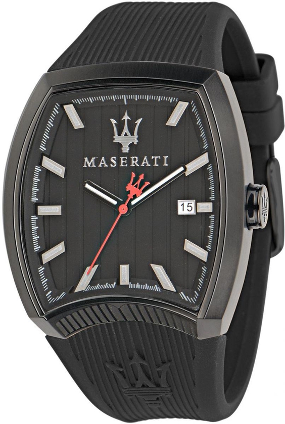 Maserati Calandra Men's Black Dial Rubber Band Watch - R8851105001