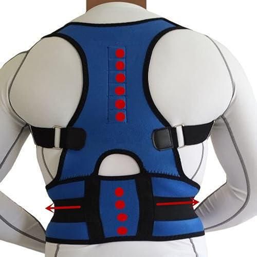 one piece magnetic back support strap waist protector upper back posture corrector neoprene waist support adjustable adult correction belt 569941519
