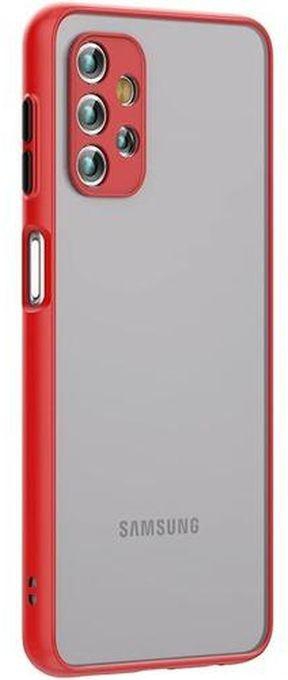 Generic Samsung Galaxy A32 5G Translucent Hard Matte PC Case Cover (Red)