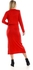 Kady Spaghetti Sleeves Casual Dress With Cropped Long Sleeves Bolero Cardigan - Redish Orange