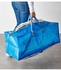 أكياس تخزين كبيرة متحركة ، حقائب سفر كبيرة مقاومة للماء شديدة التحمل للأمتعة مع سحابات ، حقيبة تسوق قابلة لإعادة الاستخدام للكلية ، حقيبة تخزين منزلية ، عبوة من 3 عبوات (أزرق)