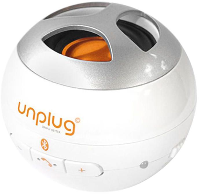 Unplug Unplug Mini Wireless Bluetooth Speaker with Call Answering feature - UP-SPEAKUPW, White