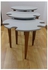 Art Home Overlapping Coffee Table - Grey - 3 Pcs