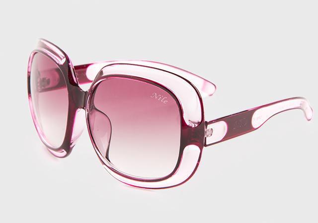 Nile 70's Oversized Sunglasses - Pinkish Purple
