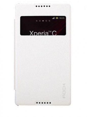 Rock Excel Series Folder Cover For Sony Xperia C S39h / white
