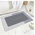 Absorbent Bath Mat, Diatom mud Non-Slip Bathroom Rug, Quick Dry, Anti Slip Carpet Rug for Floor, Toilet, Bathroom, Living Room, Kitchen, 50 x 80CM (Grey)